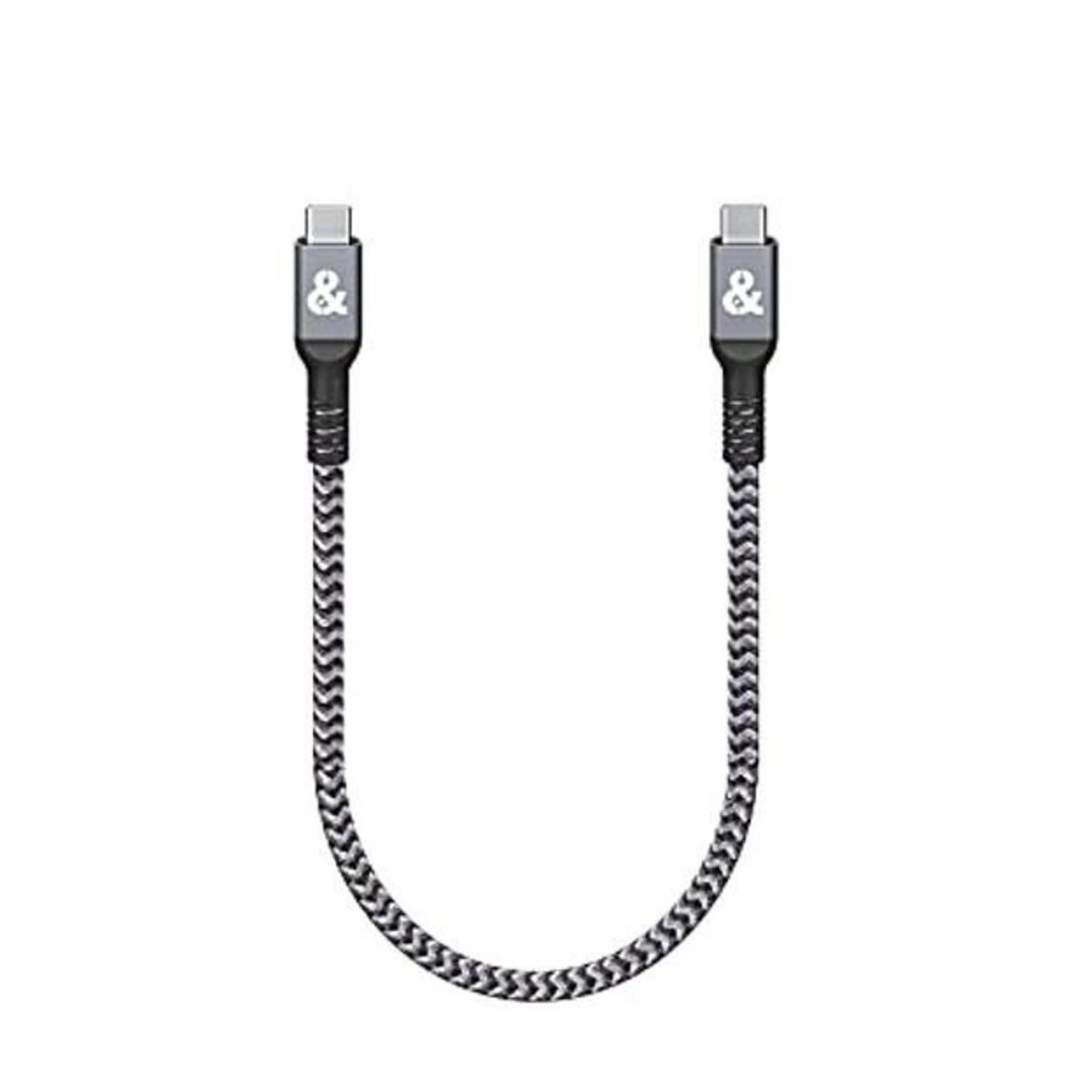 Cable corto USB C a USB C ANDNOVA USB C 3.1 Gen 2 Cable