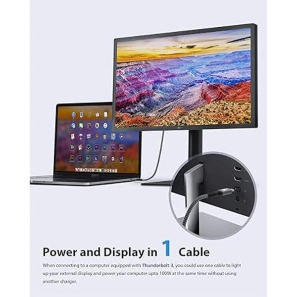 Cable corto USB C a USB C ANDNOVA USB C 3.1 Gen 2 Cable_3