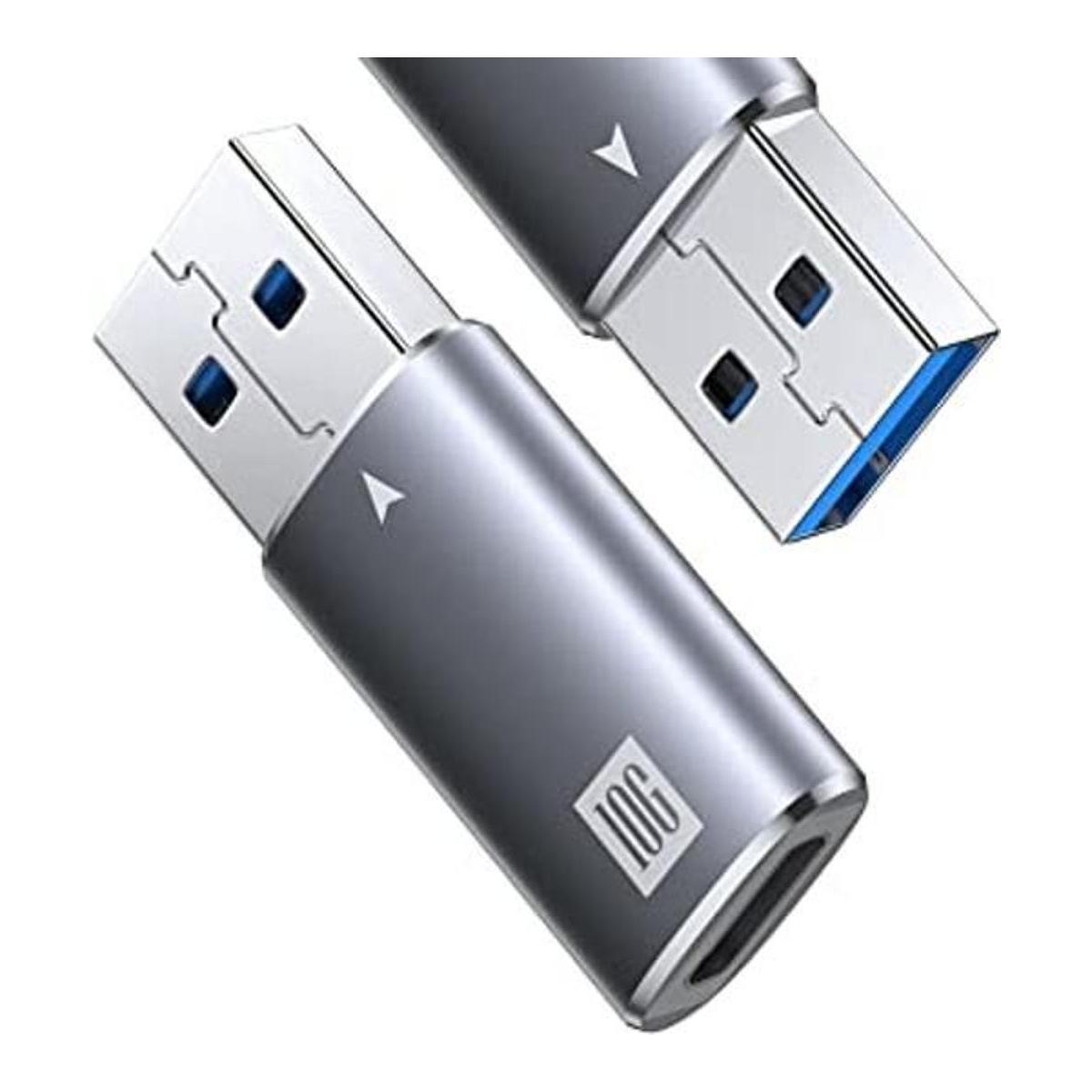10 Gbps Adaptador USB C hembra a USB macho paquete de 2
