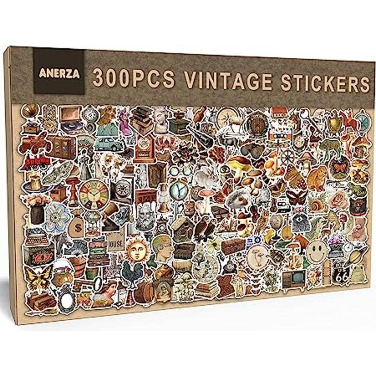ANERZA 300 calcomanías vintage calcomanías estéticas para