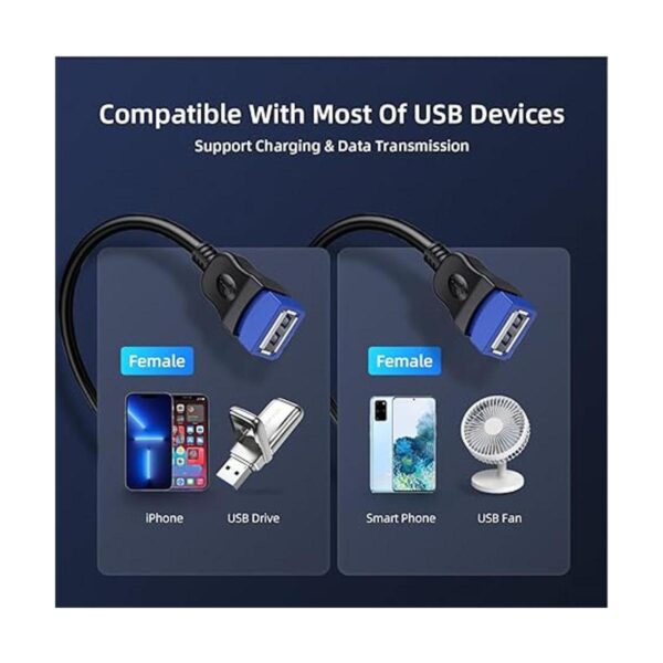 ANDTOBO Divisor USB 2.0 Y Cable de cargador divisor 1