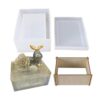 Caja de pañuelos de silicona molde de resina con tapa_1