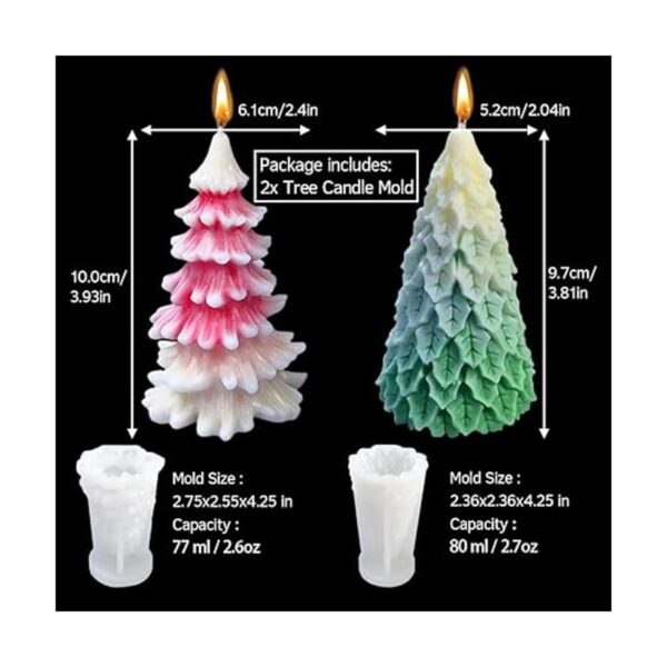 Moldes de velas para hacer velas 2 piezas de árbol de_2