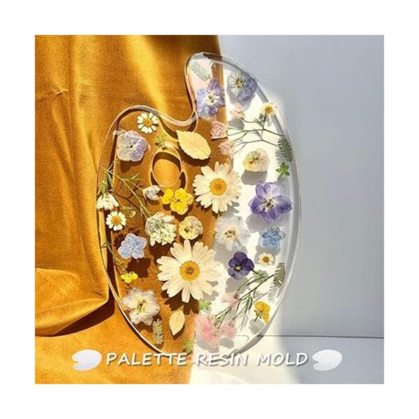 Paleta de resina de silicona molde de pintura bandeja de