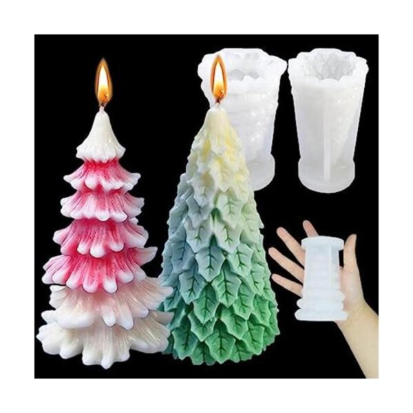 Moldes de velas para hacer velas 2 piezas de árbol de_1
