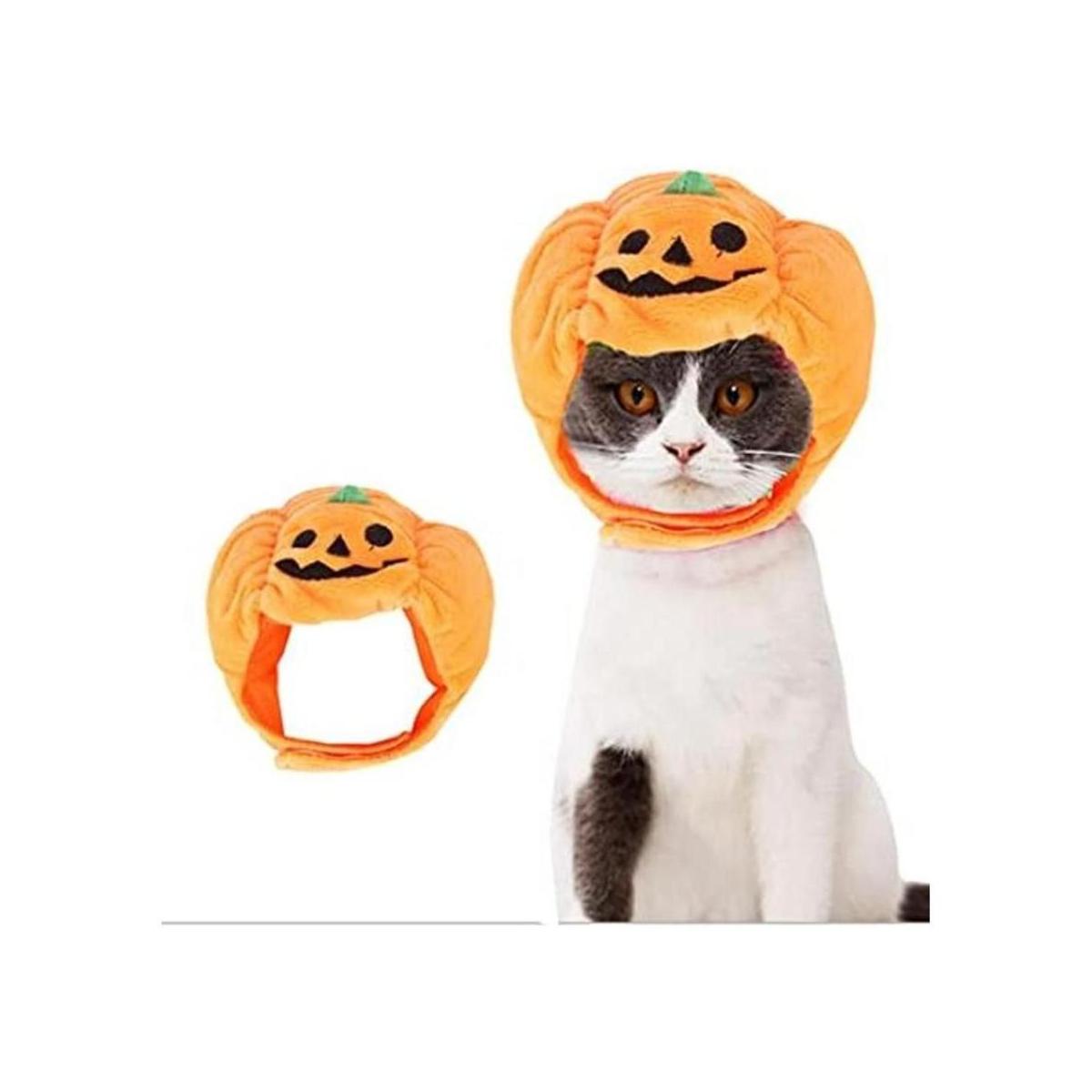 ANIAC Gorro de Halloween para perro gatito calabaza