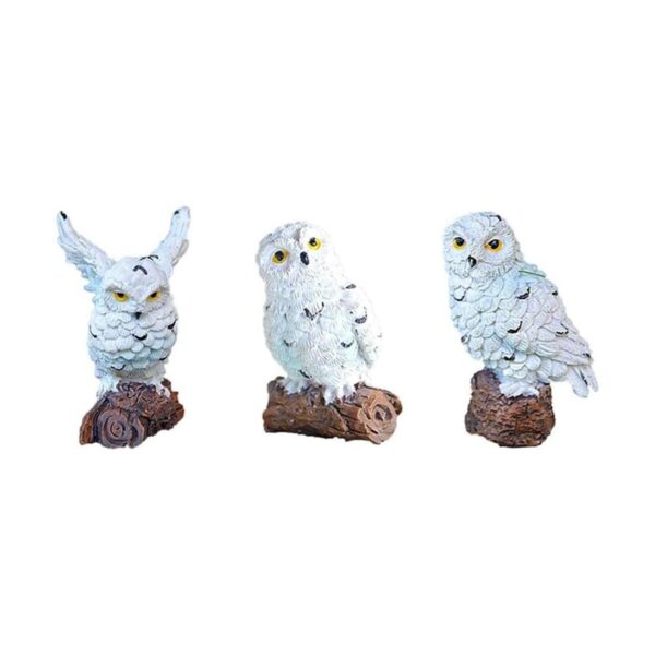 5 piezas de búhos de jardín en miniatura mini animales
