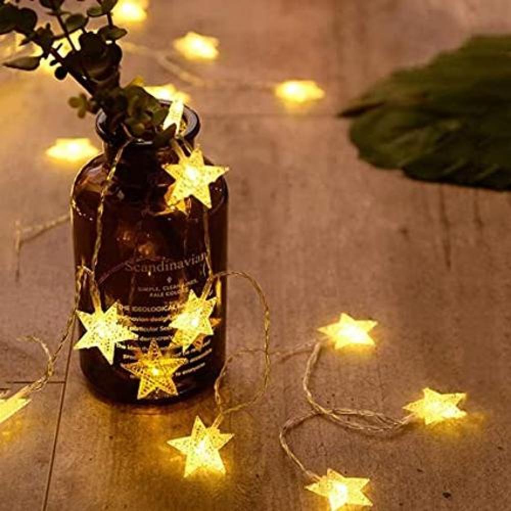 Anjaylia Juego de 2 guirnaldas de luces de hadas de pilas.