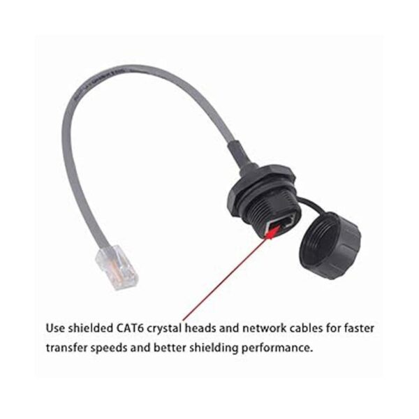 ANMBEST 5 unids montaje en panel RJ45 impermeable conector_3