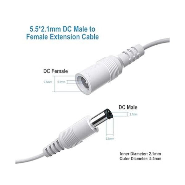 Paquete de 2 cables de extensión de alimentación de 33_2