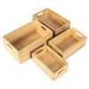 ANMINY Juego de 4 cubos de almacenamiento de madera de