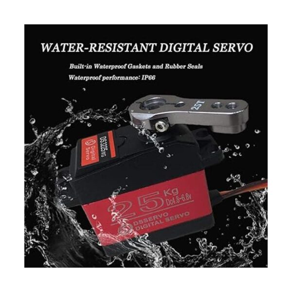 Pack de 2 servo digital de 55.1 lbs de engranaje de metal_4