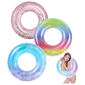 Flotadores inflables para piscina paquete de 3 anillos de_1