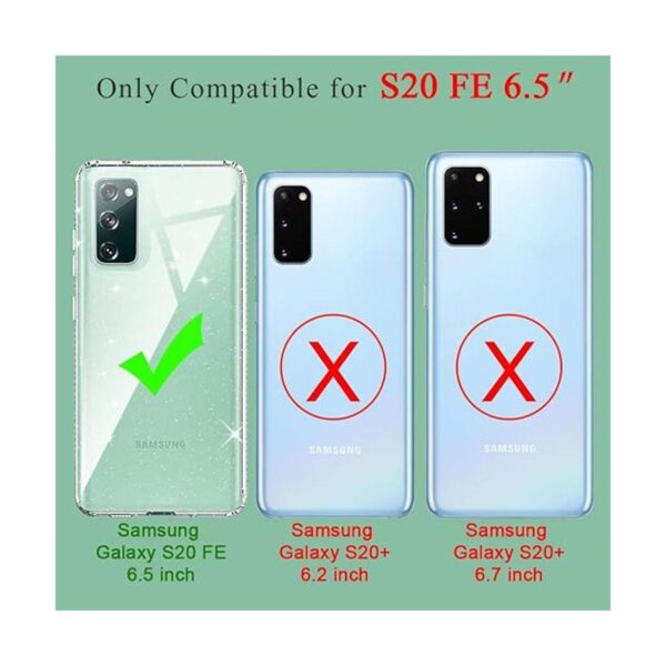 ANNSD Funda para Galaxy S20 Fe 5G con brillantina_2