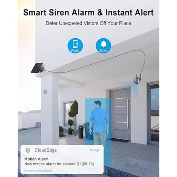 ANRAN Cámara de seguridad inalámbrica para exteriores con_5