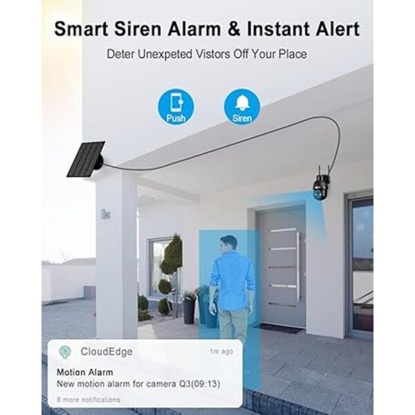 ANRAN Cámara de seguridad 2K para exteriores cámara solar_5