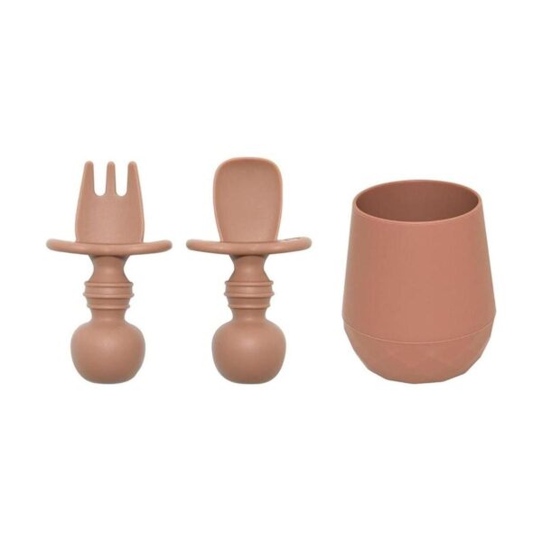 Tooshka Utensilios de silicona para bebés y taza pequeña