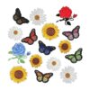 16 parches de hierro y mariposa de margaritas para coser