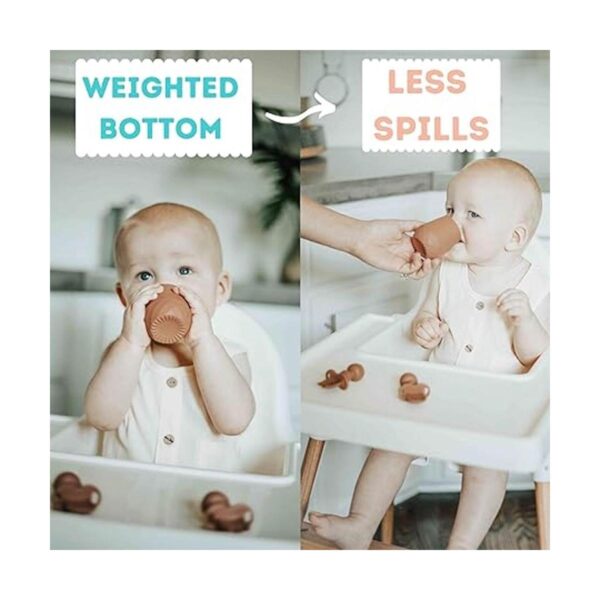 Tooshka Utensilios de silicona para bebés y taza pequeña