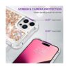 ANSHOW Funda para iPhone 14 Pro Max con purpurina líquida_5