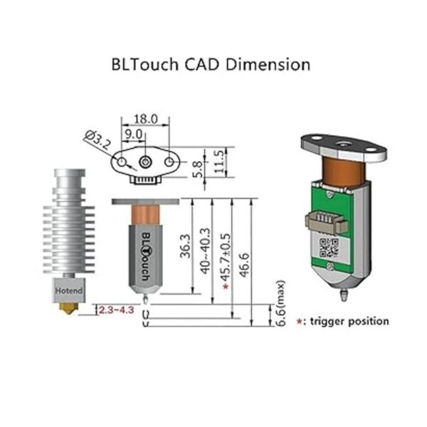 BIGTREETECH BL Touch V3.1 Kit de sensor de nivelación de_3