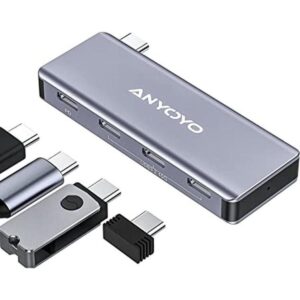 ANYOYO USB C HUB4 Port USBC to USBC Hub with 3 USB 3.2_1
