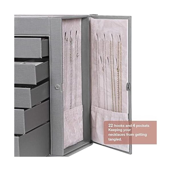 ANWBROAD UJJB004H Joyero grande de 6 niveles para mujer_5