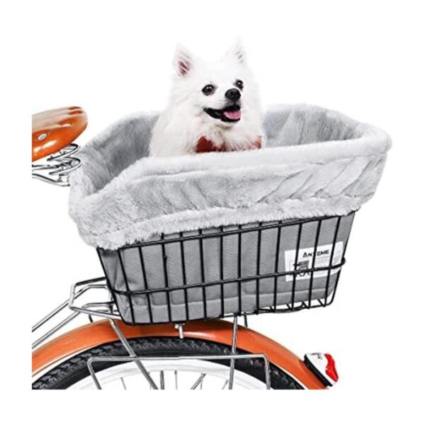 ANZOME Forro para cesta de bicicleta para perro cálida y_1