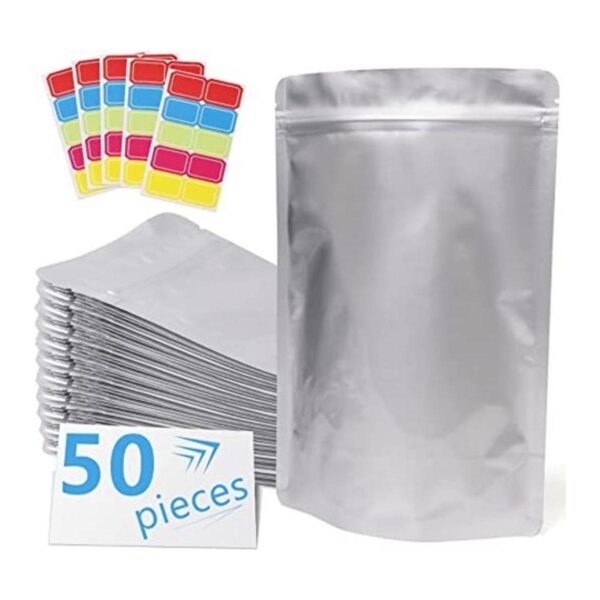 Paquete de 50 bolsas de Mylar extra gruesas de 9.4 mil 7_1