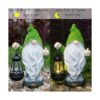 Estatuas de gnomo flocadas para jardín al aire libre con
