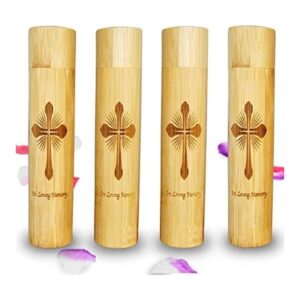 Juego de 4 tubos pequeños de urnas de dispersión de bambú