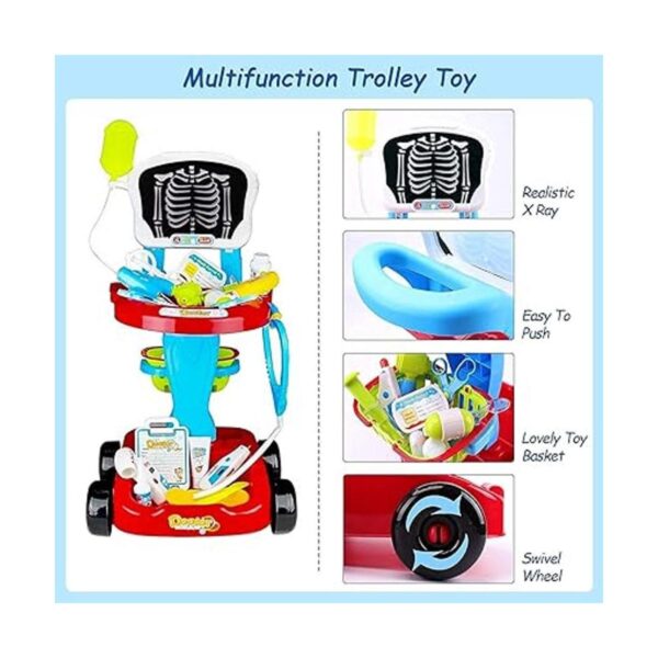 Kit de carrito médico para niños con estetoscopio capa de_3