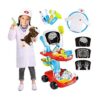 Kit de carrito médico para niños con estetoscopio capa de_1