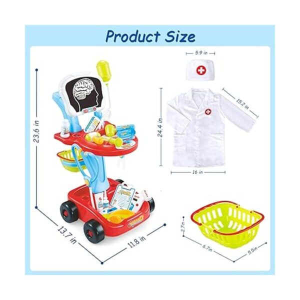 Kit de carrito médico para niños con estetoscopio capa de_5