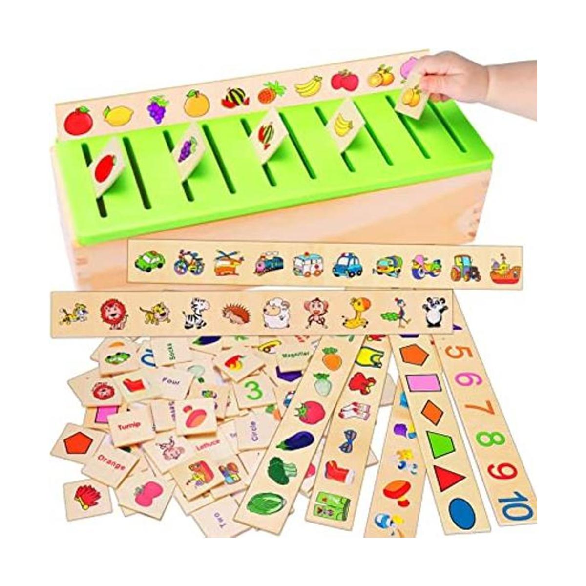 Juguetes Montessori de madera para niños pequeños
