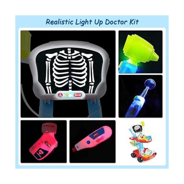 Kit de carrito médico para niños con estetoscopio capa de_2