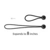 AOPRIE Pack de 30 bolas elásticas bolas negras_3