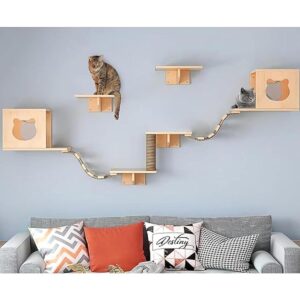 Muebles de pared para gatos juego de pared y perchas para_1