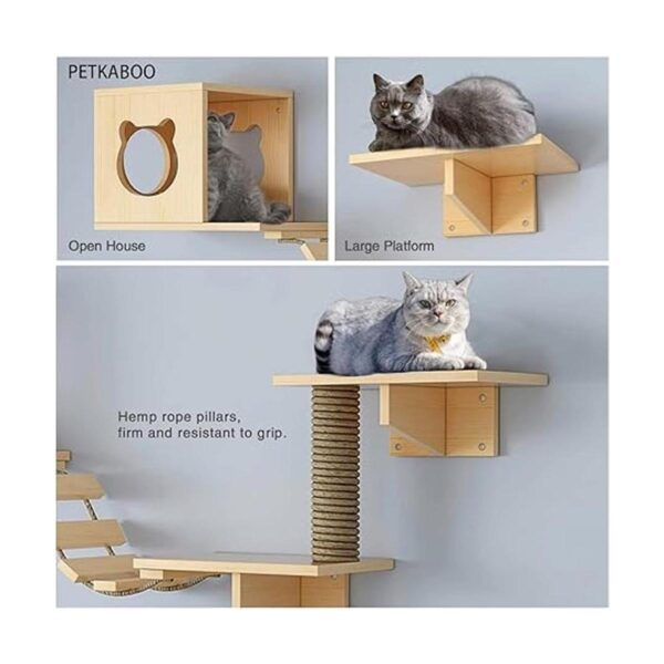 Muebles de pared para gatos juego de pared y perchas para_2