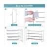 AOODA Zapatero largo de 4 niveles para dormitorio
