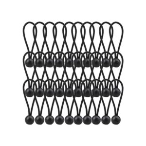AOPRIE Pack de 30 bolas elásticas bolas negras_1