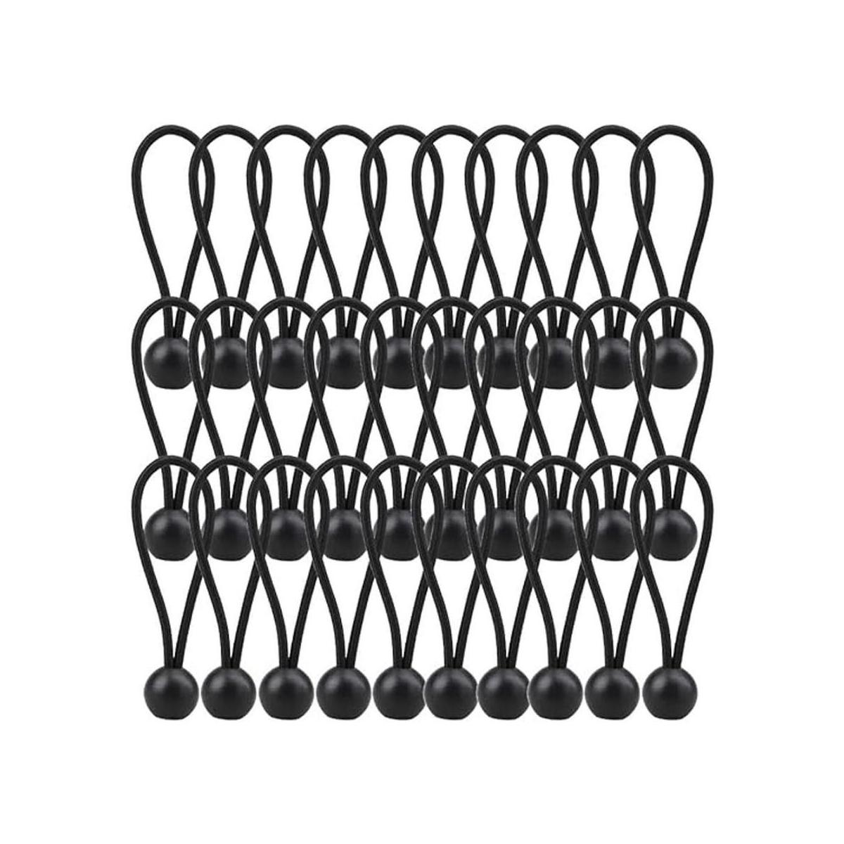 AOPRIE Pack de 30 bolas elásticas bolas negras