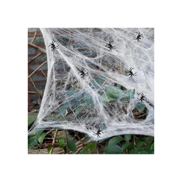 AOSTAR Telarañas elásticas de Halloween para interiores y_4