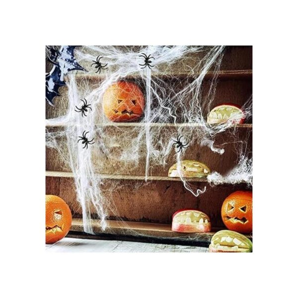 AOSTAR Telarañas elásticas de Halloween para interiores y_2
