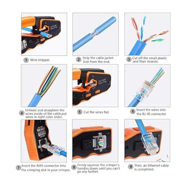 AOWIZ RJ45 Crimpadora de paso a través de la herramienta_5