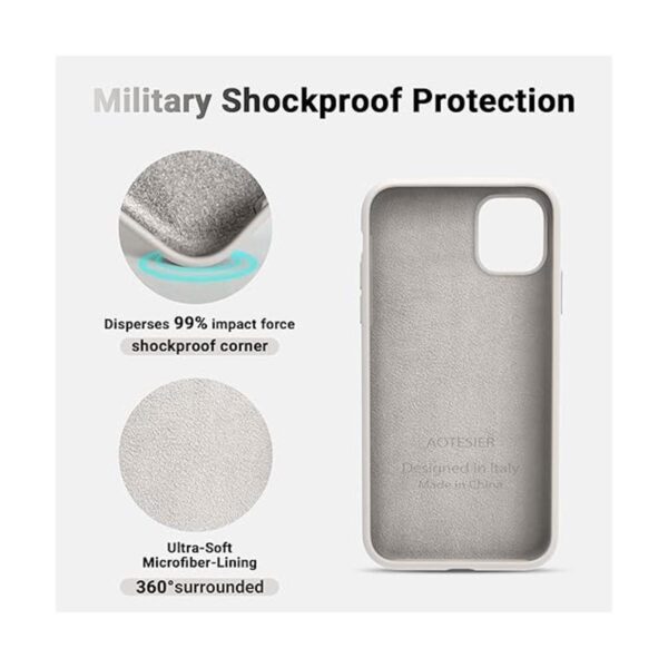 AOTESIER Funda de silicona líquida para iPhone 11 Pro Max_5