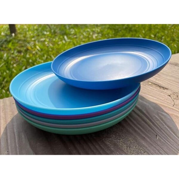 Platos de plástico reutilizables de 8 pulgadas sin BPA_2