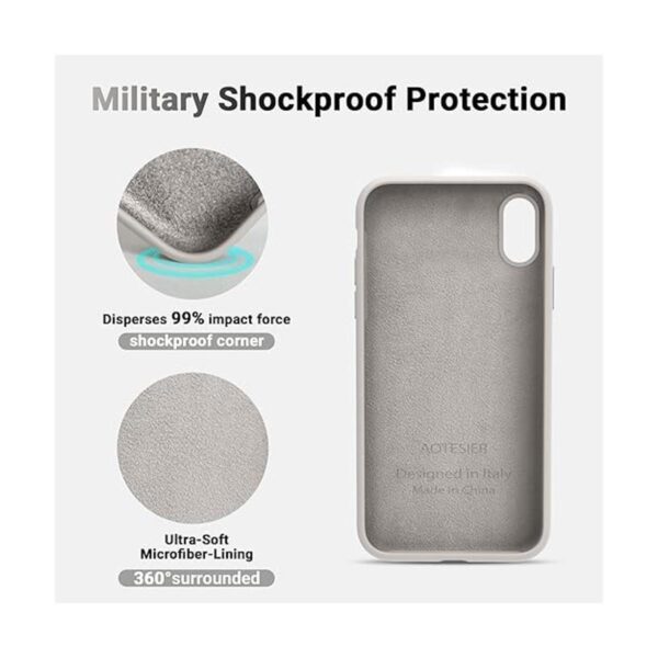 AOTESIER Funda para iPhone XR ultrafina de silicona con_5