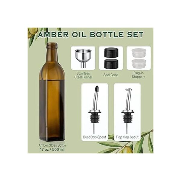 AOZITA Dispensador de aceite de oliva de vidrio de 17_2