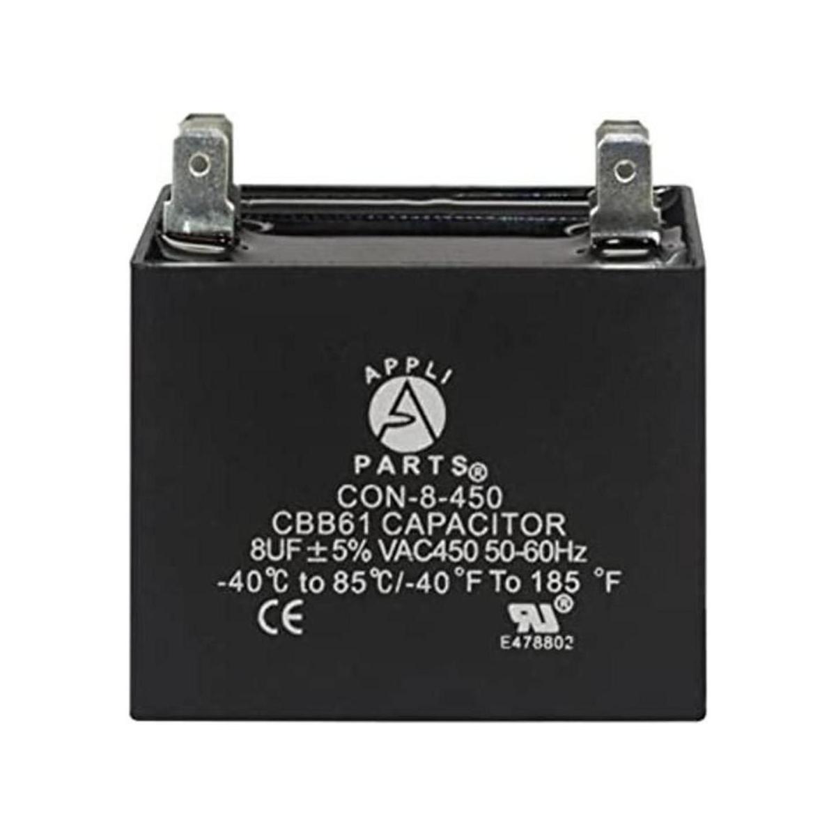Appli Parts Condensador de ventilador de 8 mfd